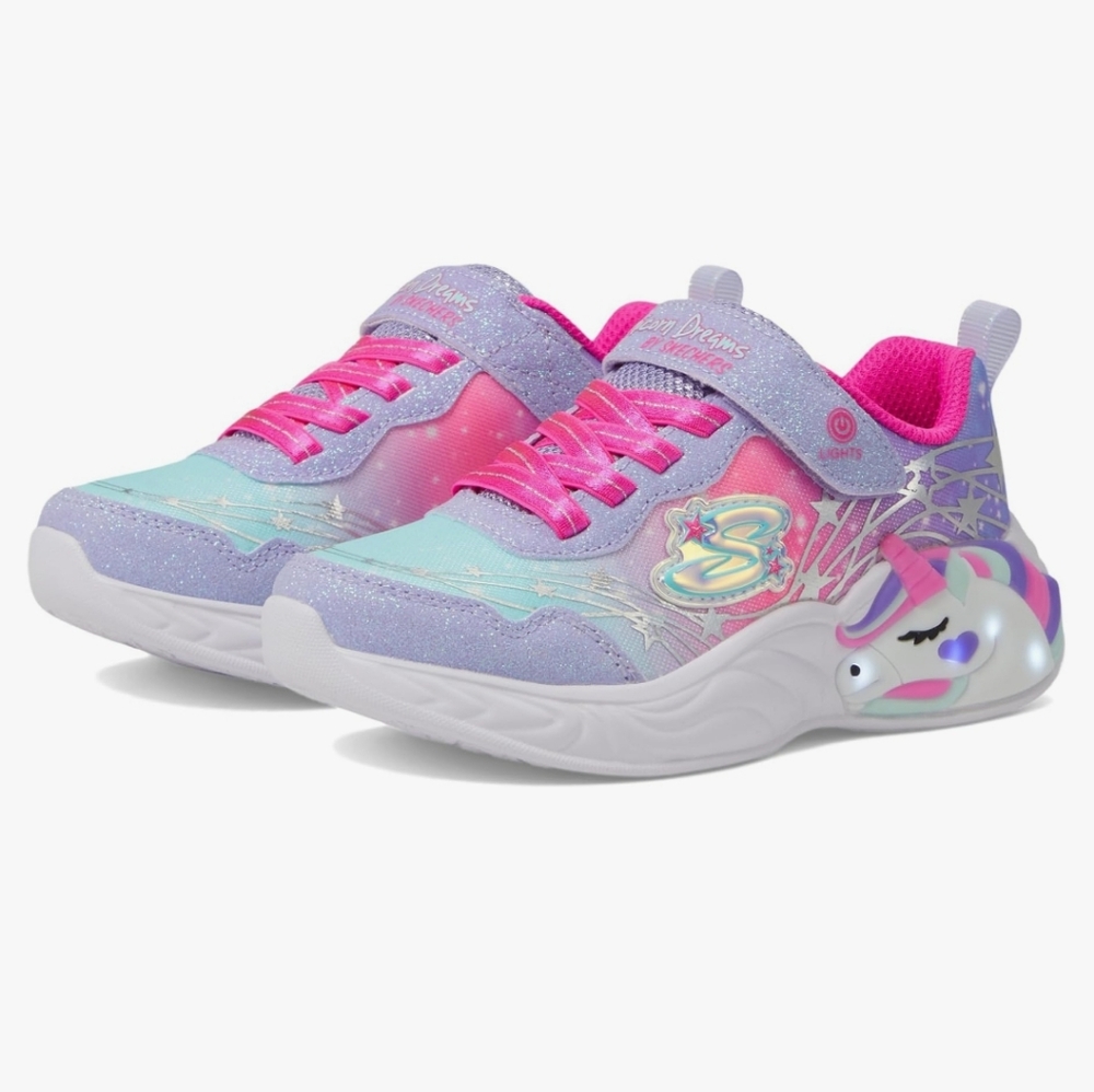 SOLD Skechers Pink Purple Sneakers with Breathable Mesh Wishful Magic Unicorn